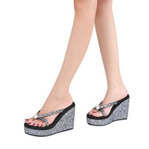 Womens Sandals Black Wedges Sandals for Women